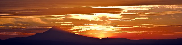 Vince Ferguson - Mt. Hood Sunrise Panoramic - Digital Image