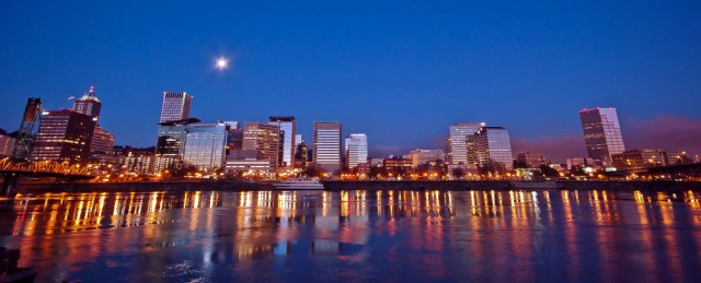 Vince Ferguson - Portland Night Panoramic - Digital Image